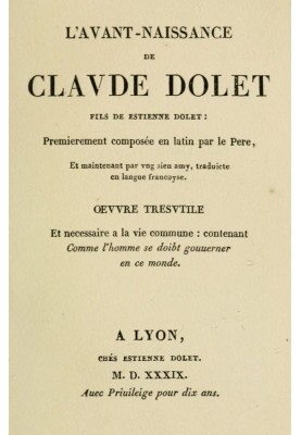 The pre-birth of Claude Dolet