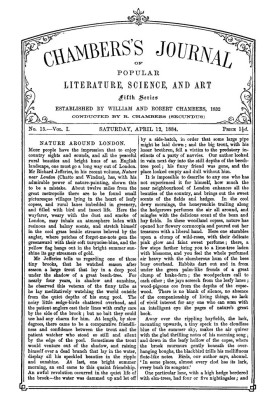 Chambers's Journal of Popular Literature, Science, and Art, Fifth Series, No. 15, Vol. I, April 12, 1884