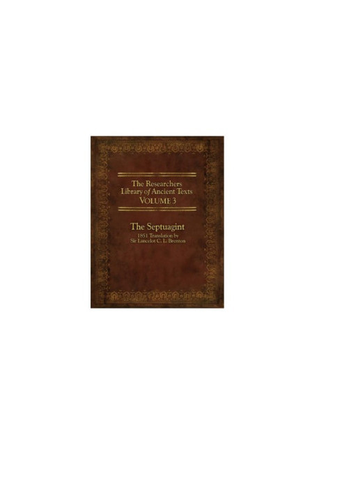 The Researcher's Library of Ancient Texts - Volume III, The Septuagint