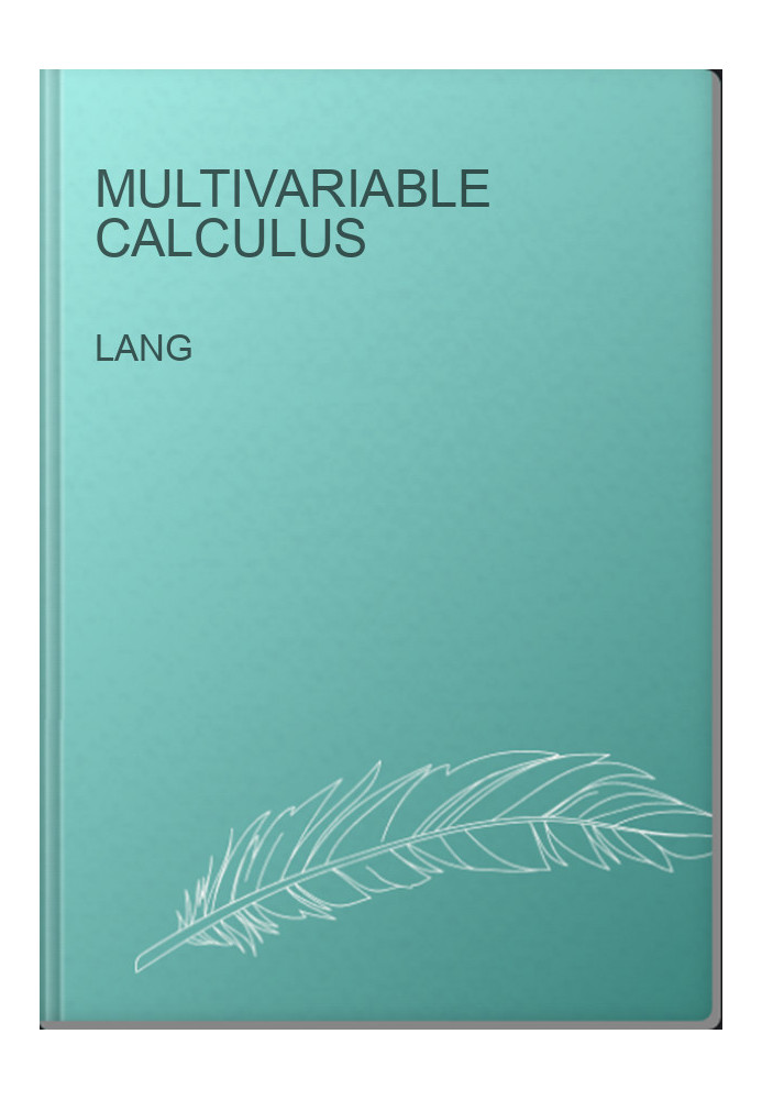 Multivariable Calculus