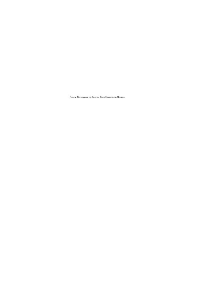 Clinical nutrition of the essential trace elements and minerals: the guide for health professionals