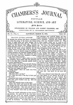 Chambers's Journal of Popular Literature, Science, and Art, Fifth Series, No. 11, Vol. I, March 15, 1884