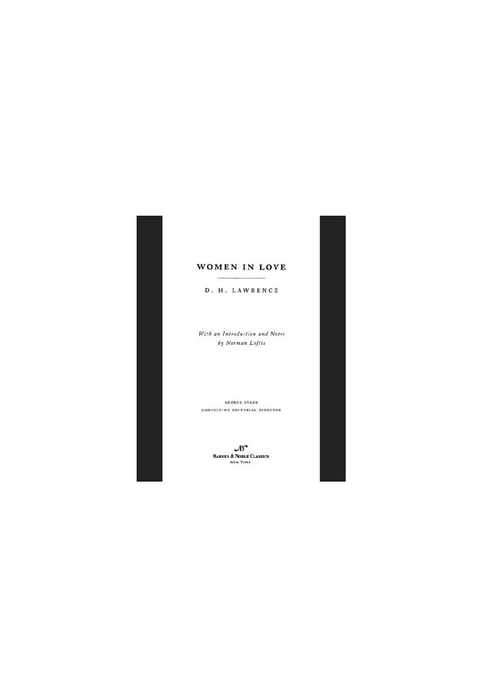 [Brangwen Family 02] • Women in Love (Barnes & Noble Classics Series)