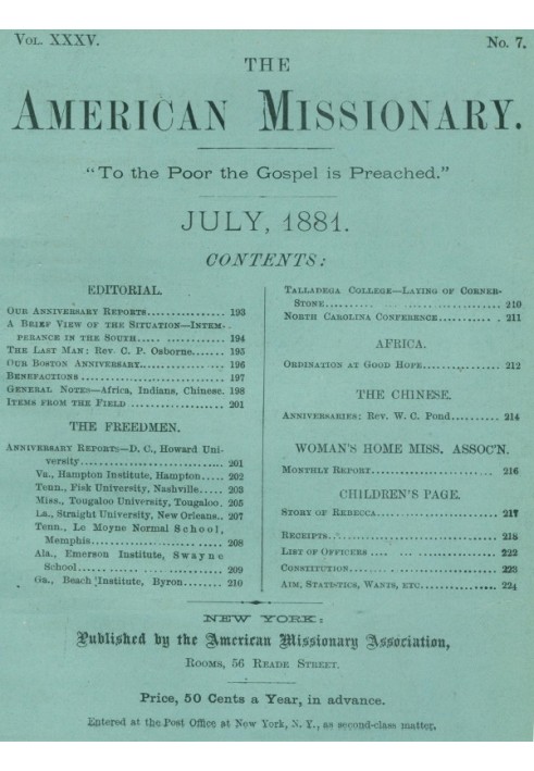 Американський місіонер — том 35, № 7, липень 1881 р