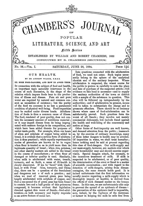 Журнал популярної літератури, науки та мистецтва Чемберса, п’ята серія, № 26, том. I, 28 червня 1884 року