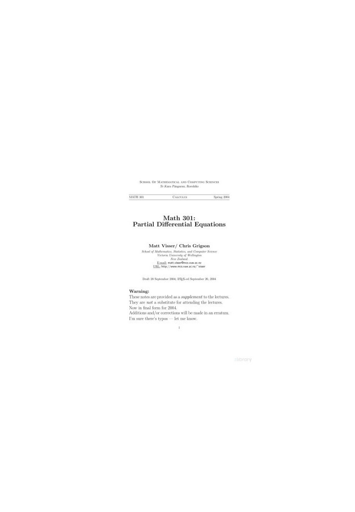 Partial Differential Equations