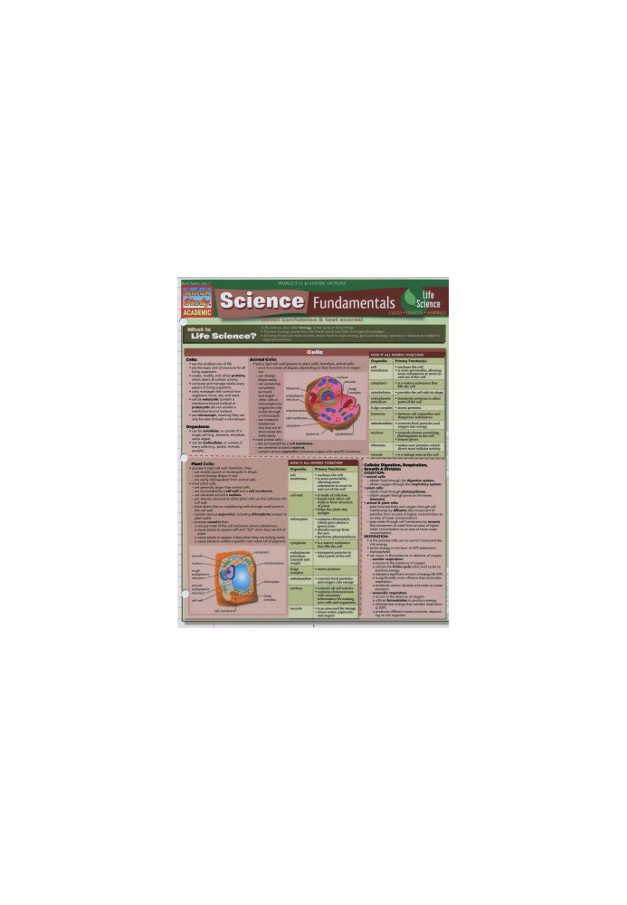 Quick Study Academic - Science Fundamentals - Life Science