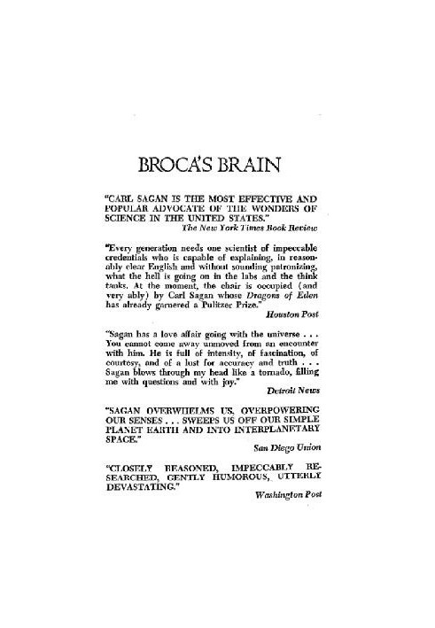Broca's Brain: Reflections on the Romance of Science