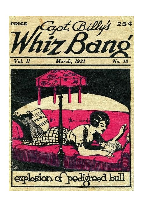 Captain Billy's Whiz Bang, Vol. 2, № 18, березень 1921 р. Американський журнал дотепності, гумору та філософії