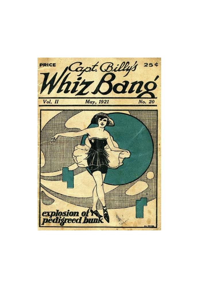 Captain Billy's Whiz Bang, Vol. 2, № 20, травень 1921 р. Американський журнал дотепності, гумору та філософії