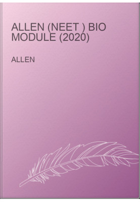 ALLEN (NEET ) Bio module (2020)