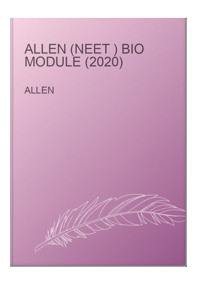 ALLEN (NEET ) Bio module (2020)