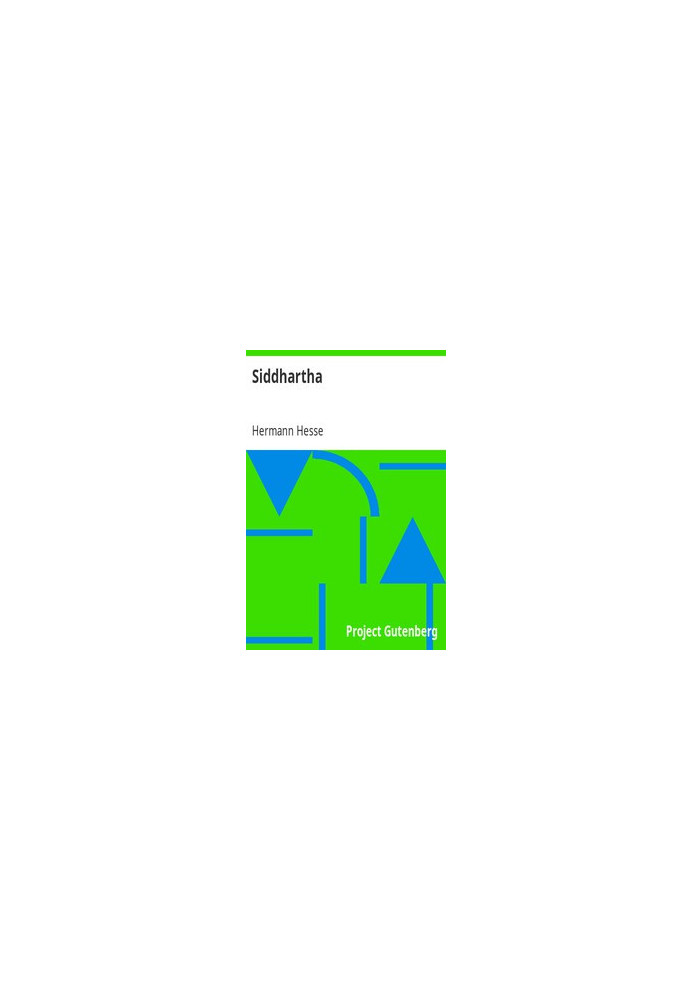 [Gutenberg 2500] • Siddhartha