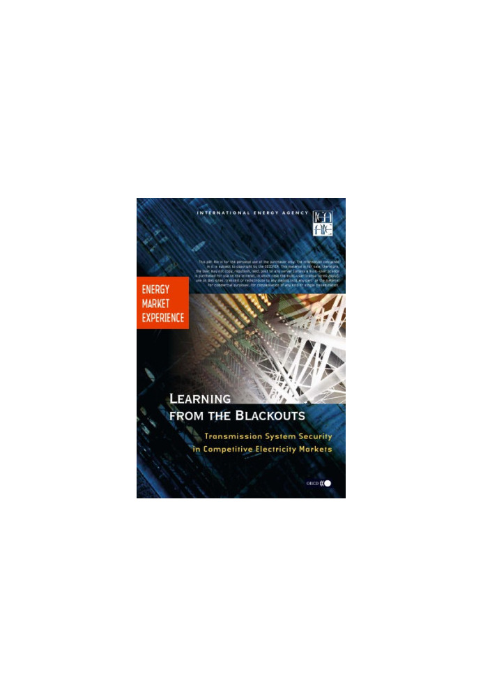 Learning fom blackouts : transmission system security in competitive electricity markets