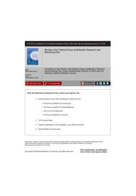 Review of the Federal Ocean Acidification Research and Monitoring Plan