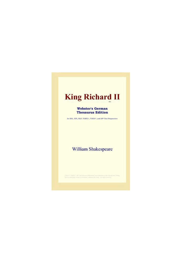 King Richard II (Webster's German Thesaurus Edition)
