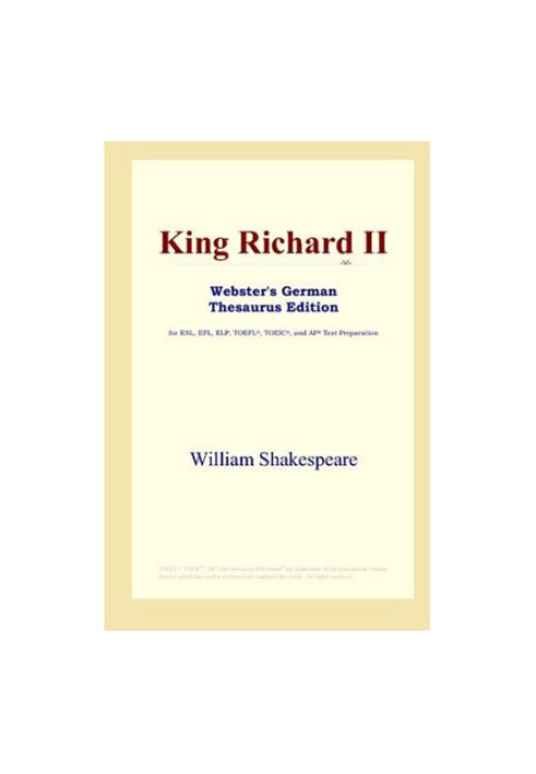 King Richard II (Webster's German Thesaurus Edition)