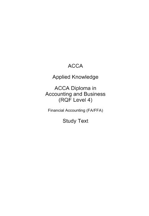 ACCA Financial Accounting 2024