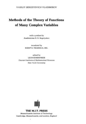 Methods of the theory of many complex variables