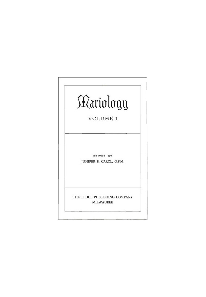 Mariology (vol. 1)