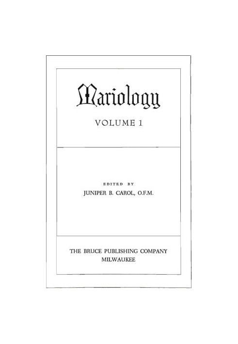 Mariology (vol. 1)