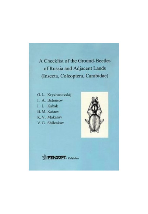 A checklist of the ground-beetles of Russia and ajancent lands (Insecta, Coleoptera, Carabidae)