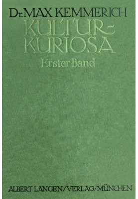 Cultural Curiosities, First Volume