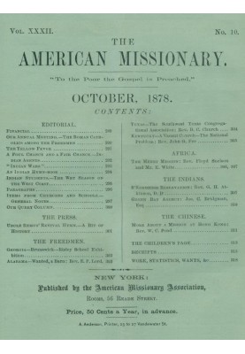 Американский миссионер - Том 32, № 10, октябрь 1878 г.