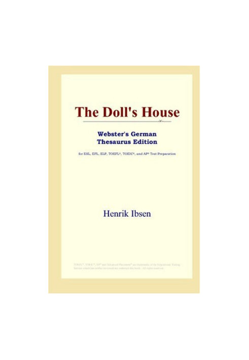 The Doll's House (Webster's German Thesaurus Edition)