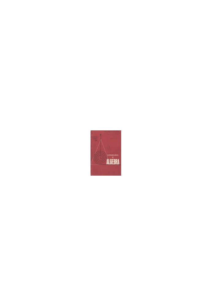 Communications in Algebra, volume 16, number 5, 1988