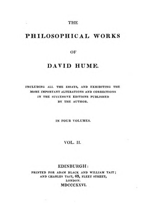 Philosophical Works, v. 2 (of 4) Including All the Essays, and Exhibiting the More Important Alterations and Corrections in the 