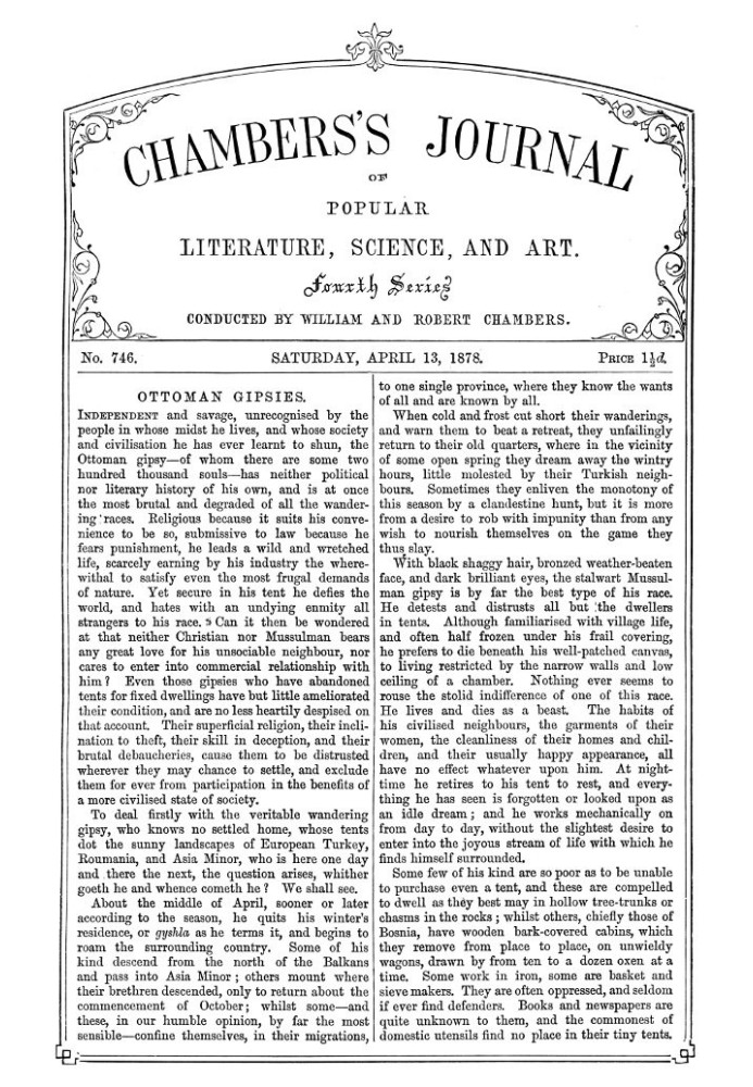 Chambers's Journal of Popular Literature, Science, and Art, No. 746, April 13, 1878