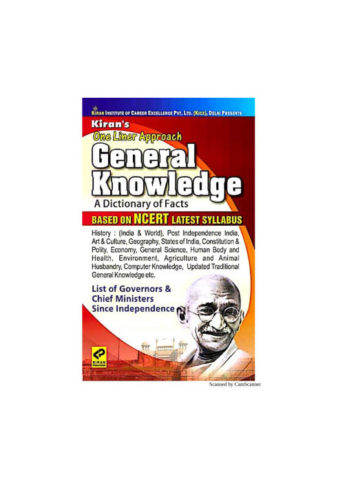 Kiran's one liner approach general knowledge