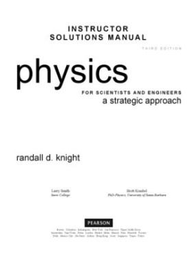 Instructor's Solutions Manual to Physics for Scientists & Engineers