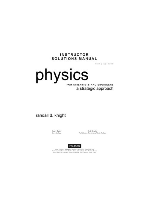 Instructor's Solutions Manual to Physics for Scientists & Engineers
