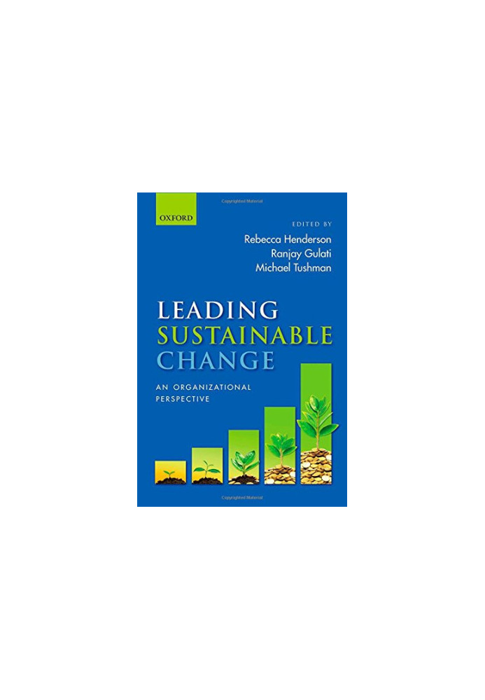 Leading Sustainable Change: An Organizational Perspective