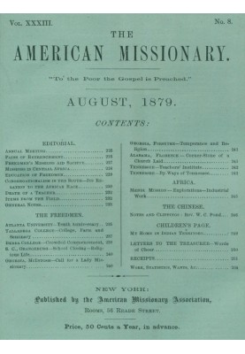 The American Missionary — Volume 33, No. 08, August, 1879
