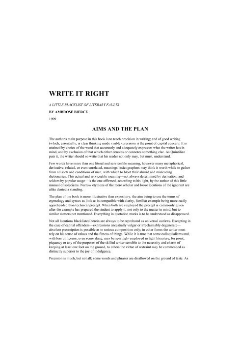 Write It Right
