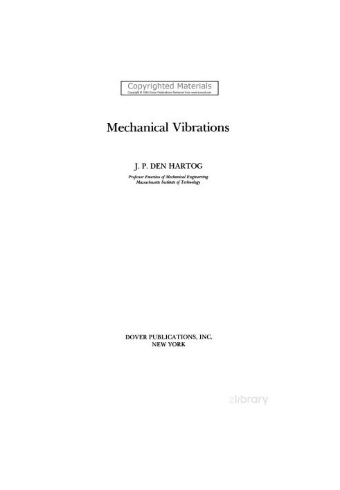 Mechanical Vibrations