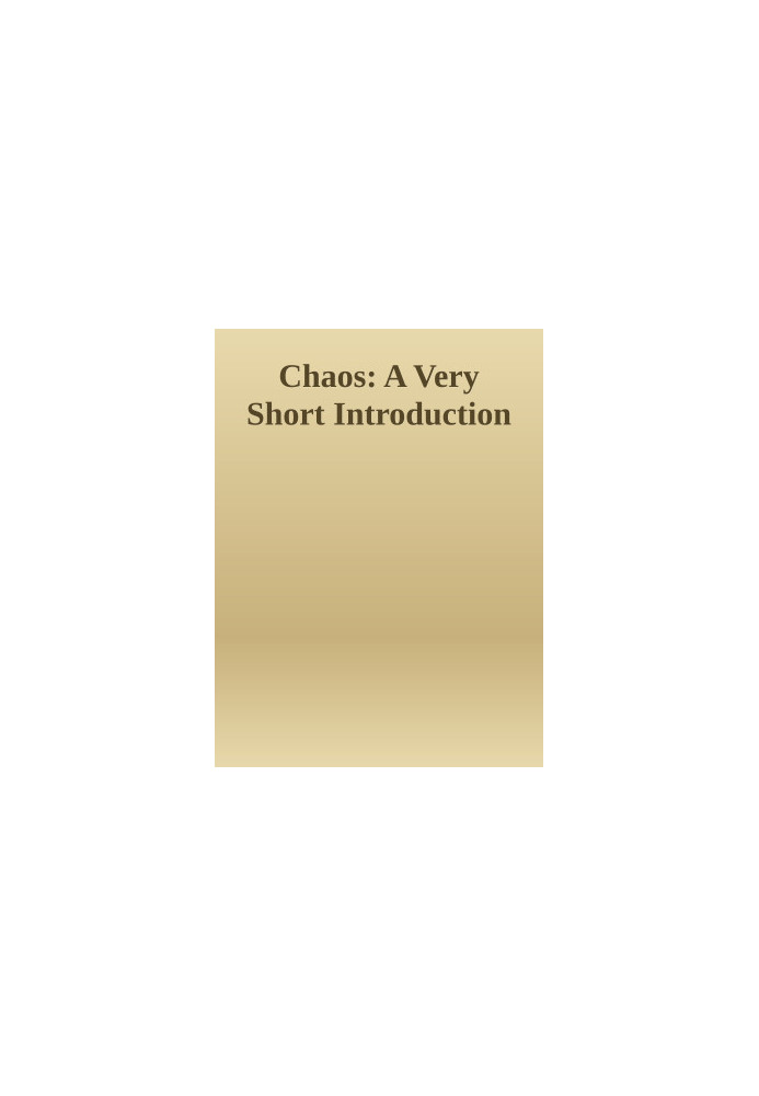 Chaos: A Very Short Introduction