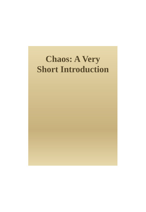 Chaos: A Very Short Introduction