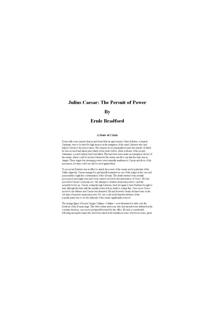 Julius Caesar · The Pursuit of Power