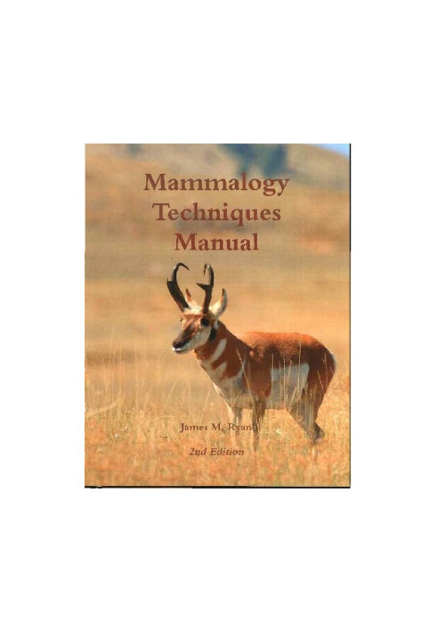 Mammalogy Techniques Manual