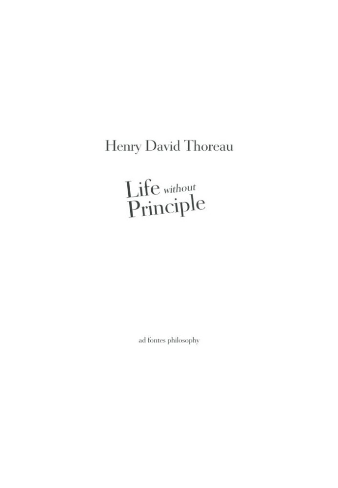 Life Without Principle