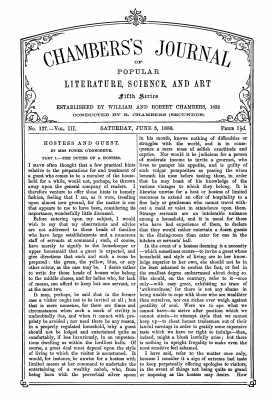 Chambers's Journal of Popular Literature, Science, and Art, fifth series, no. 127, vol. III, June 5, 1886
