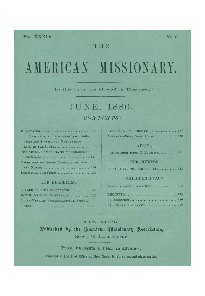 Американський місіонер — том 34, № 06, червень 1880 р