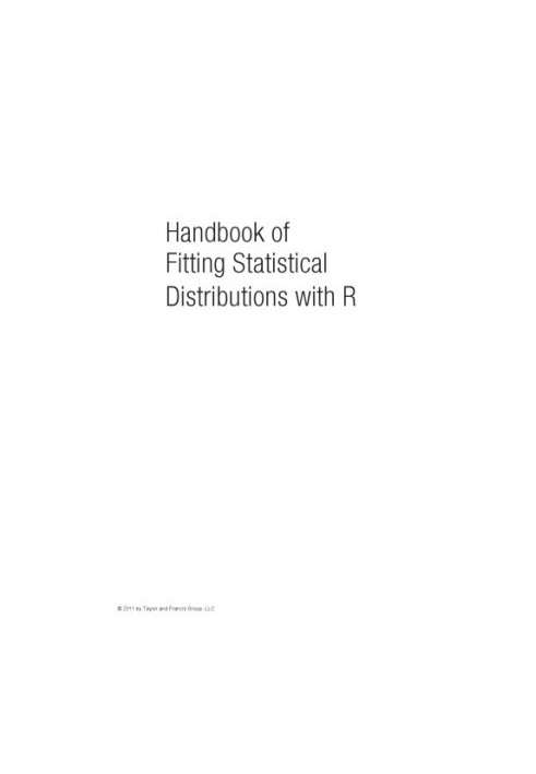 Handbook of Fitting Statistical Distributions with R