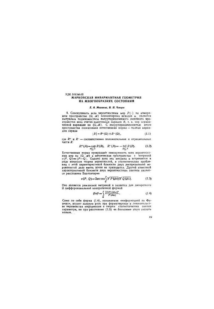 MARK'S INVARIANT GEOMETRY ON MULTI-DIVERSE CONDITIONS