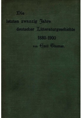 The last twenty years of German literary history 1880–1900