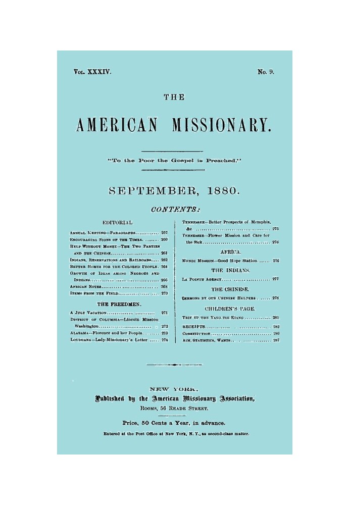 Американський місіонер — том 34, № 09, вересень 1880 р